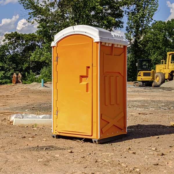 how often are the porta potties cleaned and serviced during a rental period in Elton WI